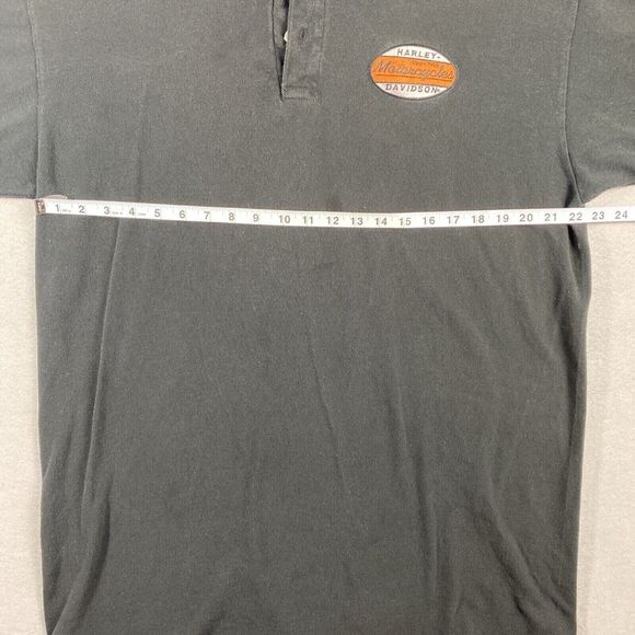 Harley Davidson Cycles Polo Shirt Mens XL Black Knit Logo Biker Motorcycle Denve - Picture 8 of 11
